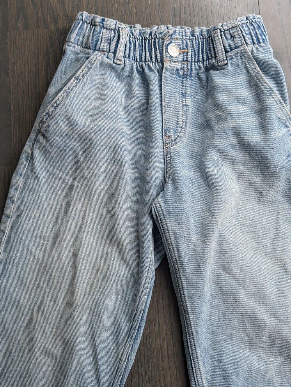 H&M Girls Denim Wide Leg Jeans, Size 7 - Picture 2 of 7